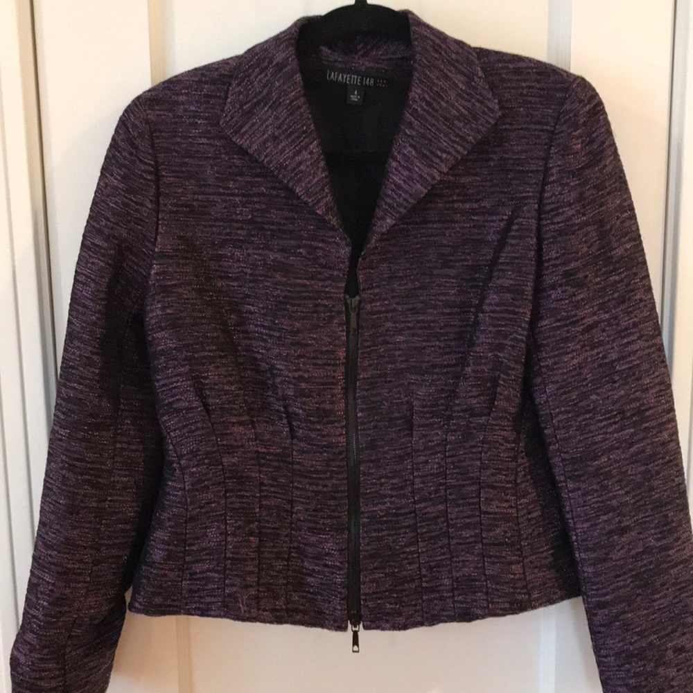 Regal Purple and Black Lafayette blazer
